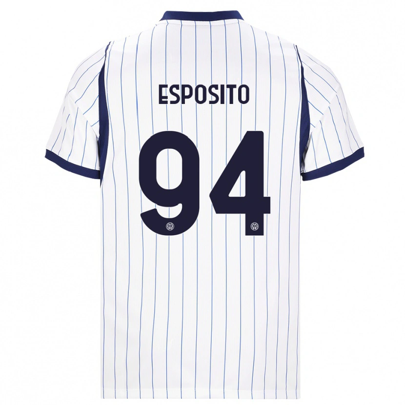 Danxen Kinder Pio Esposito #94 Weiß Dunkelblau Auswärtstrikot Trikot 2026/27 T-Shirt