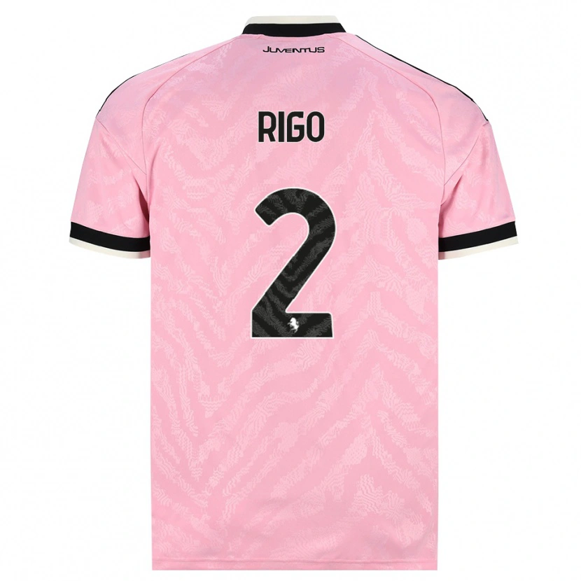 Danxen Kinder Davide Rigo #2 Pink Schwarz Auswärtstrikot Trikot 2026/27 T-Shirt