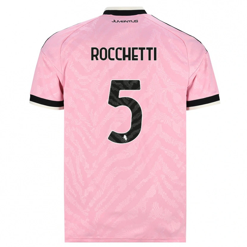 Danxen Kinder Edoardo Rocchetti #5 Pink Schwarz Auswärtstrikot Trikot 2026/27 T-Shirt