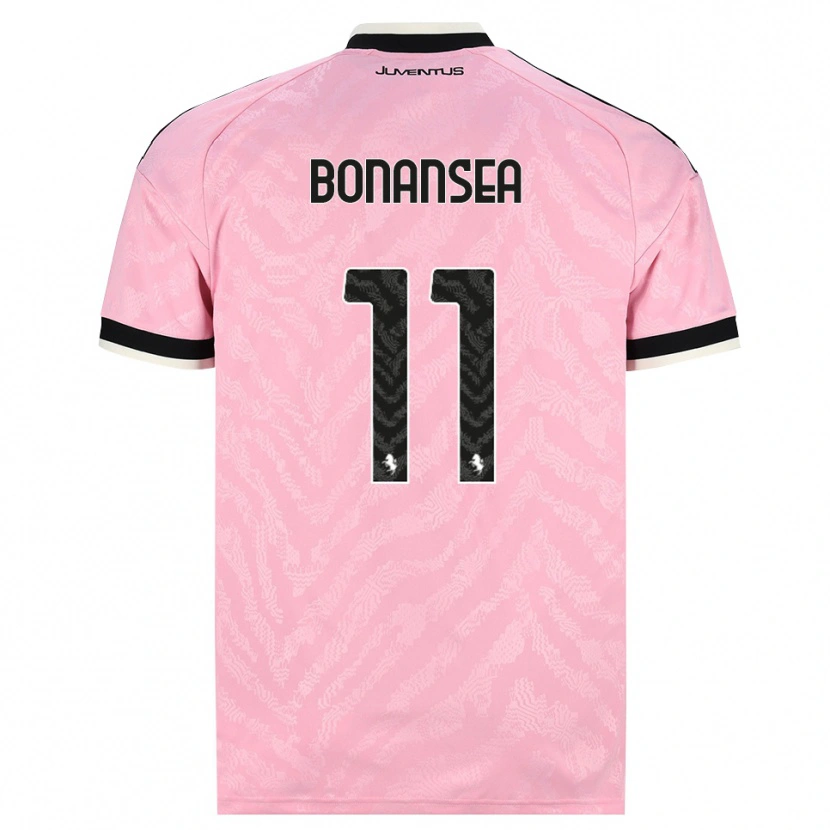 Danxen Kinder Barbara Bonansea #11 Pink Schwarz Auswärtstrikot Trikot 2026/27 T-Shirt