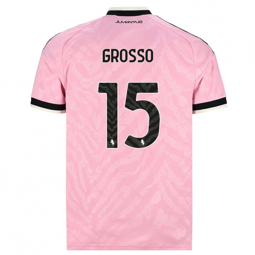 Danxen Kinder Julia Grosso #15 Pink Schwarz Auswärtstrikot Trikot 2026/27 T-Shirt