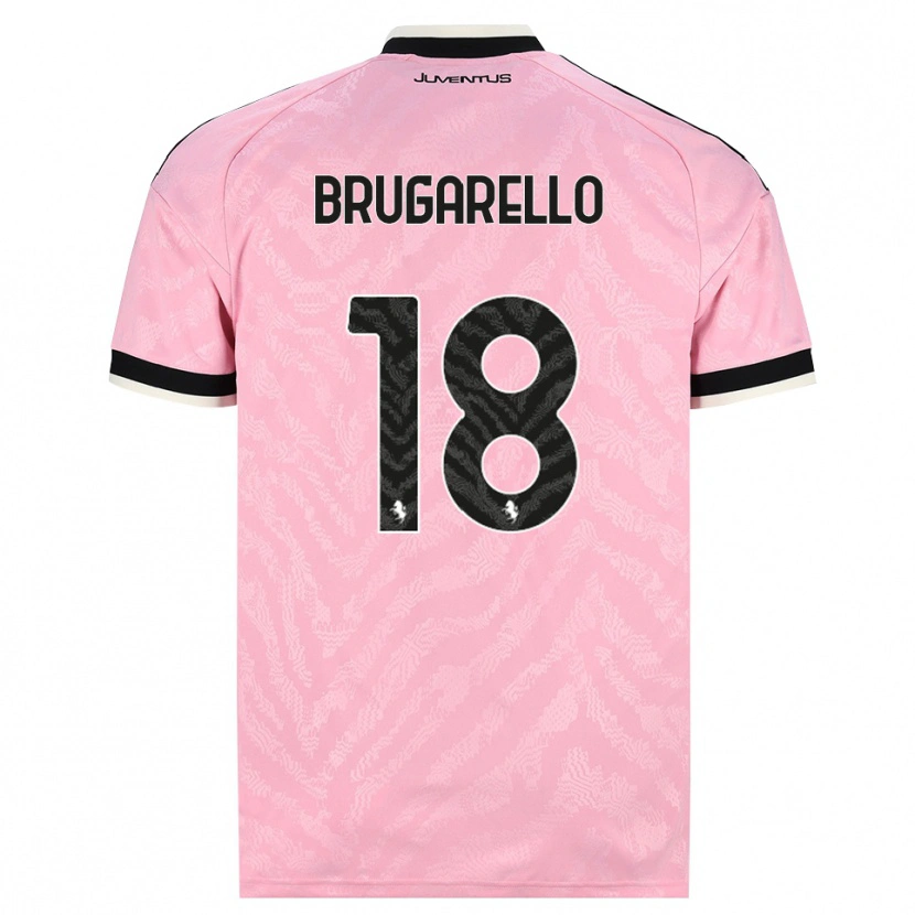 Danxen Kinder Mattia Brugarello #18 Pink Schwarz Auswärtstrikot Trikot 2026/27 T-Shirt