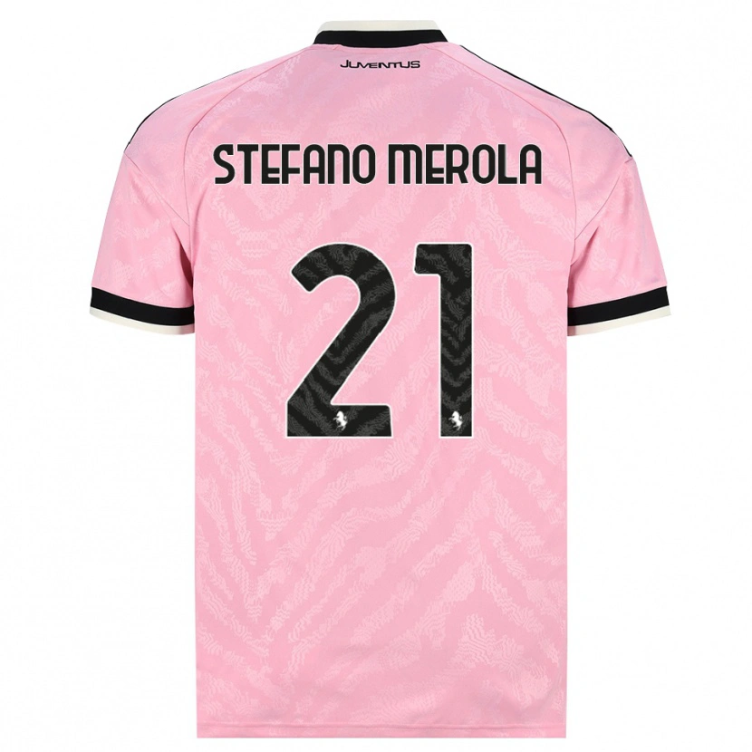 Danxen Kinder Antonio Stefano Merola #21 Pink Schwarz Auswärtstrikot Trikot 2026/27 T-Shirt
