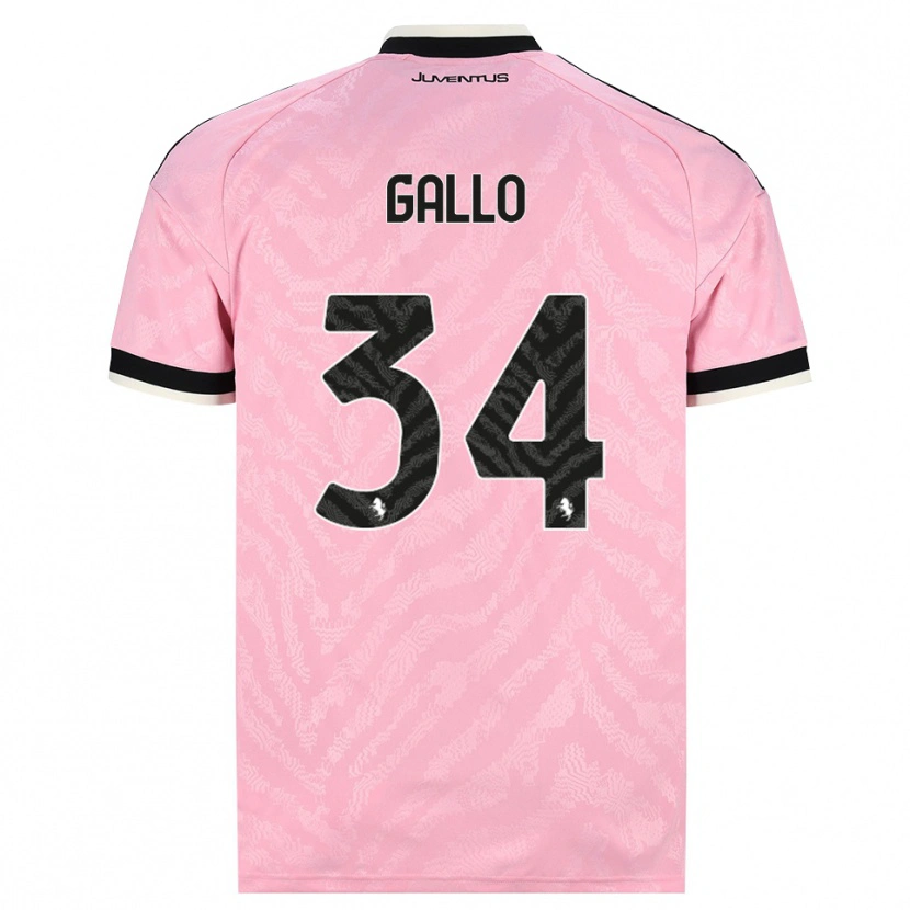 Danxen Kinder Azzurra Gallo #34 Pink Schwarz Auswärtstrikot Trikot 2026/27 T-Shirt