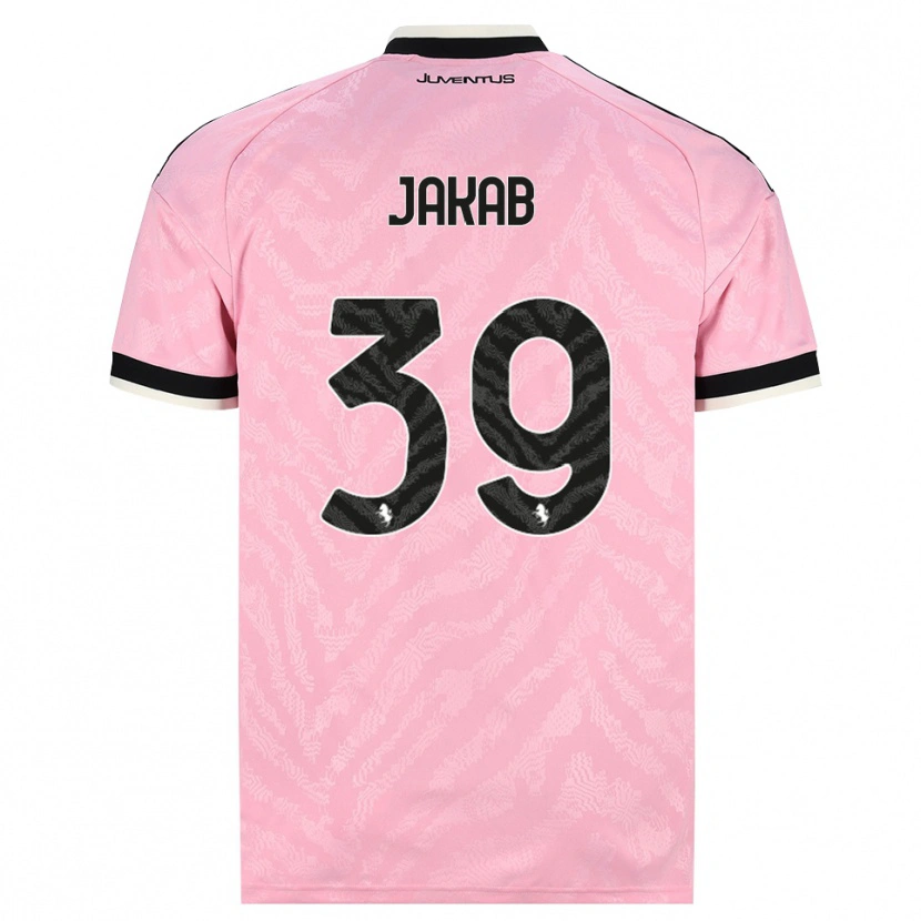 Danxen Kinder Mátyás Jakab #39 Pink Schwarz Auswärtstrikot Trikot 2026/27 T-Shirt