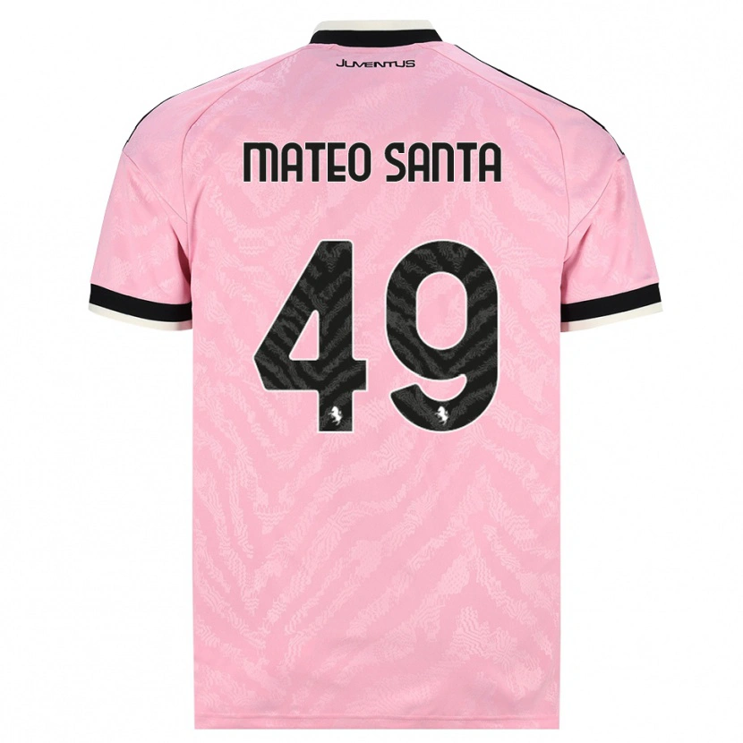 Danxen Kinder Mateo Santa Maria #49 Pink Schwarz Auswärtstrikot Trikot 2026/27 T-Shirt