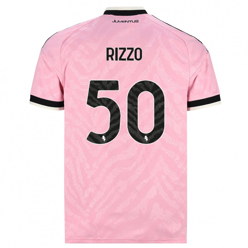 Danxen Kinder Niccolò Rizzo #50 Pink Schwarz Auswärtstrikot Trikot 2026/27 T-Shirt