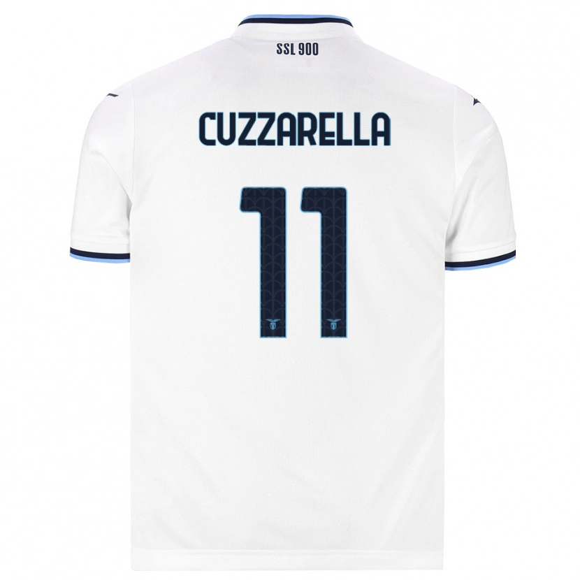 Danxen Kinder Cristian Cuzzarella #11 Weiß Dunkelblau Auswärtstrikot Trikot 2026/27 T-Shirt