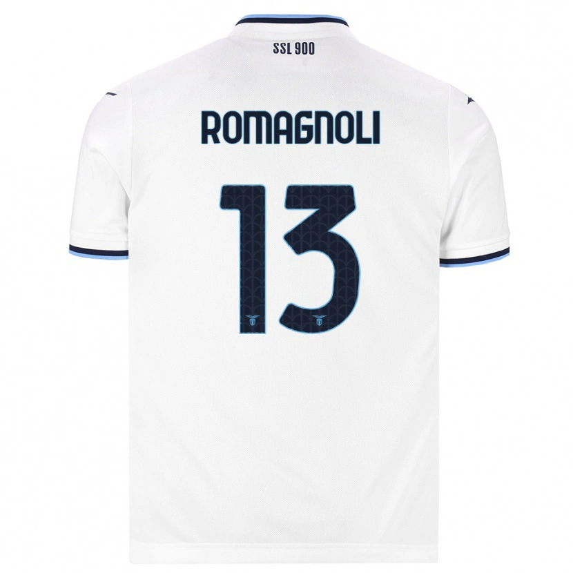 Danxen Kinder Alessio Romagnoli #13 Weiß Dunkelblau Auswärtstrikot Trikot 2026/27 T-Shirt