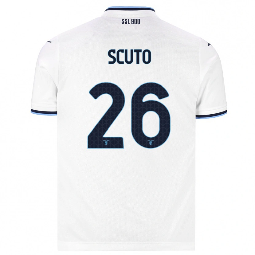 Danxen Kinder Leonardo Scuto #26 Weiß Dunkelblau Auswärtstrikot Trikot 2026/27 T-Shirt