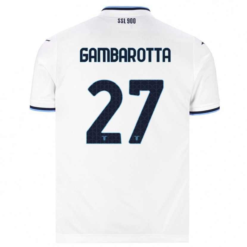 Danxen Kinder Margot Gambarotta #27 Weiß Dunkelblau Auswärtstrikot Trikot 2026/27 T-Shirt