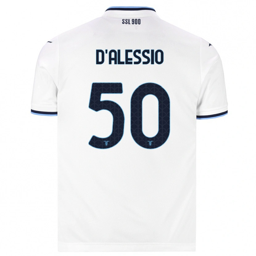 Danxen Kinder Luigi D'alessio #50 Weiß Dunkelblau Auswärtstrikot Trikot 2026/27 T-Shirt