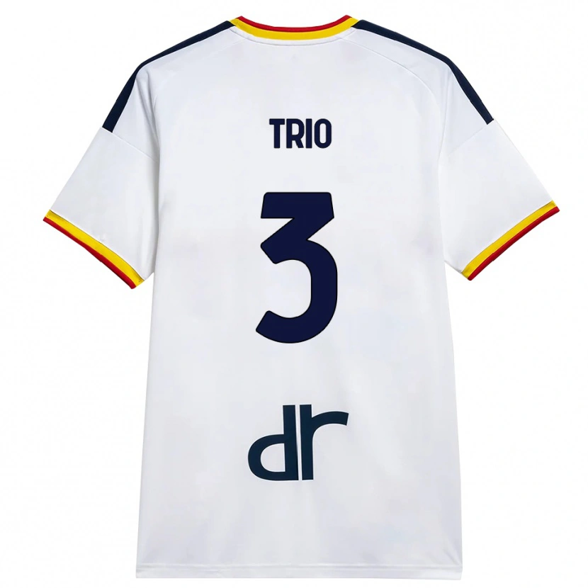 Danxen Kinder Stefano Trio #3 Weiß Gelb Rot Auswärtstrikot Trikot 2026/27 T-Shirt