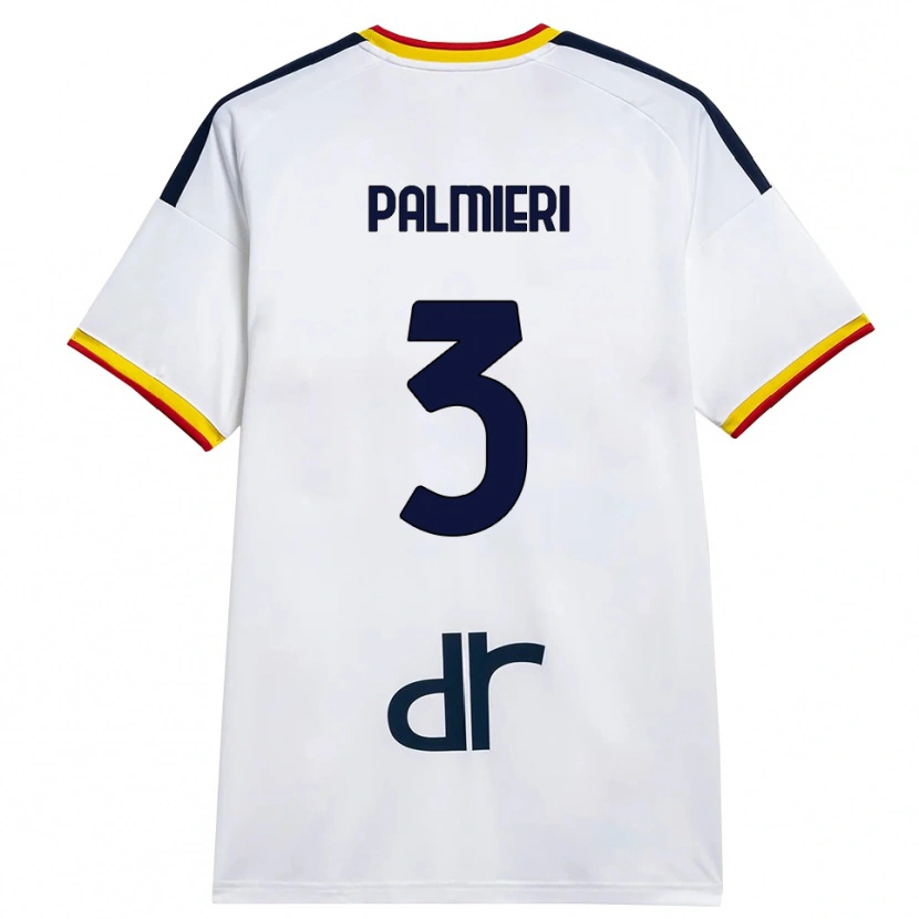Danxen Kinder Andrea Palmieri #3 Weiß Gelb Rot Auswärtstrikot Trikot 2026/27 T-Shirt