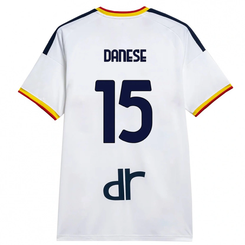 Danxen Kinder Tommaso Danese #15 Weiß Gelb Rot Auswärtstrikot Trikot 2026/27 T-Shirt