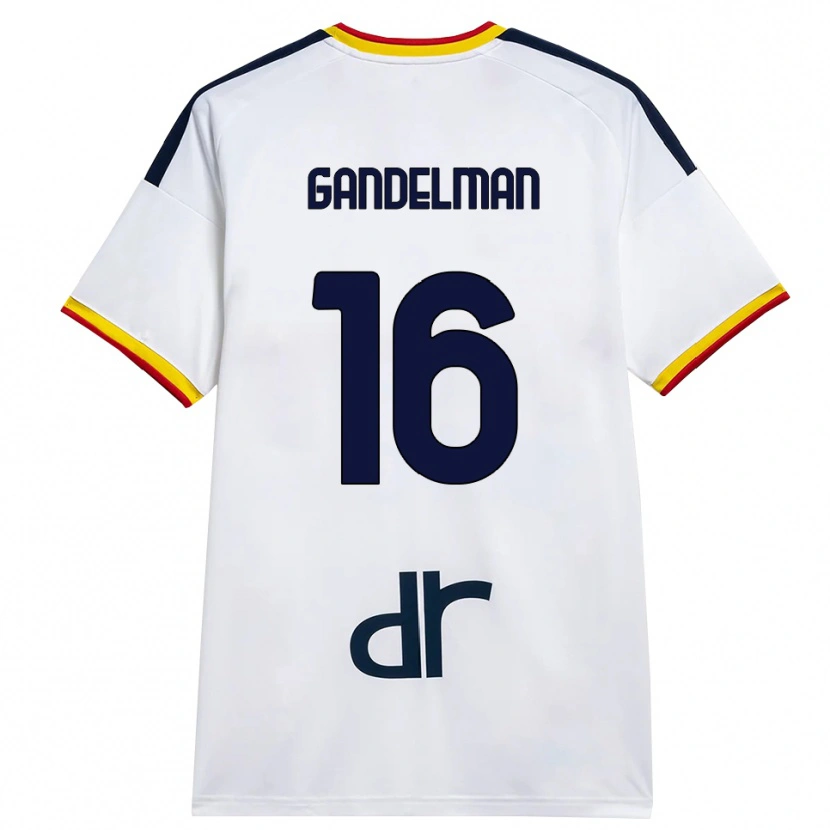 Danxen Kinder Omri Gandelman #16 Weiß Gelb Rot Auswärtstrikot Trikot 2026/27 T-Shirt