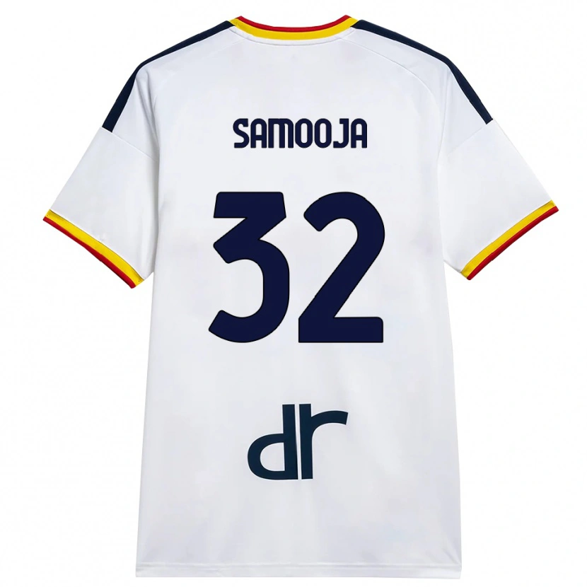Danxen Kinder Jasper Samooja #32 Weiß Gelb Rot Auswärtstrikot Trikot 2026/27 T-Shirt