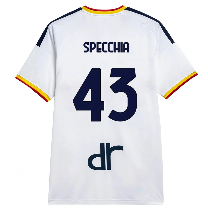 Danxen Kinder Marco Specchia #43 Weiß Gelb Rot Auswärtstrikot Trikot 2026/27 T-Shirt