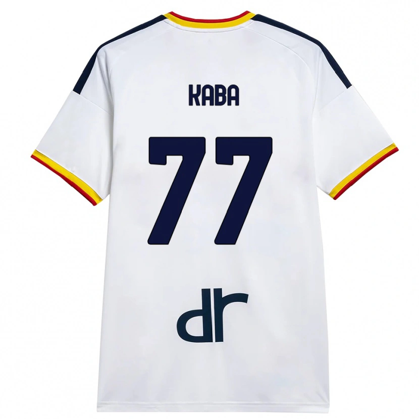 Danxen Kinder Mohamed Kaba #77 Weiß Gelb Rot Auswärtstrikot Trikot 2026/27 T-Shirt