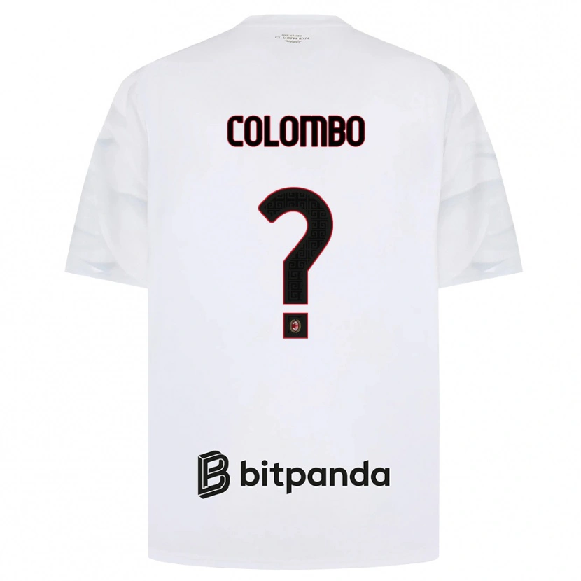 Danxen Kinder Tommaso Colombo #0 Weiß Rot Schwarz Auswärtstrikot Trikot 2026/27 T-Shirt