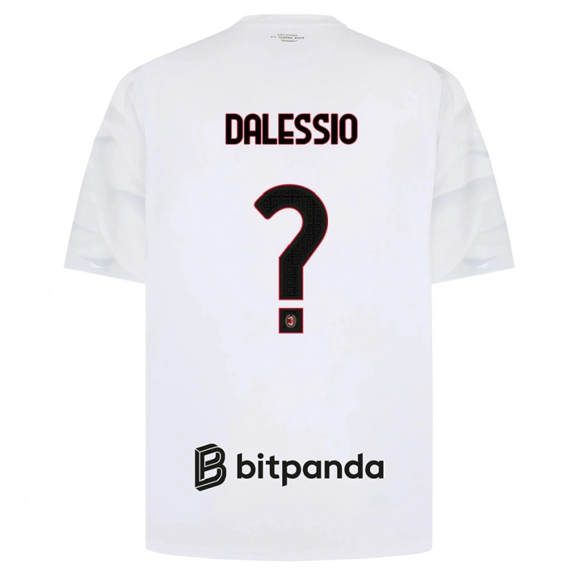 Danxen Kinder Leonardo Dalessio #0 Weiß Rot Schwarz Auswärtstrikot Trikot 2026/27 T-Shirt