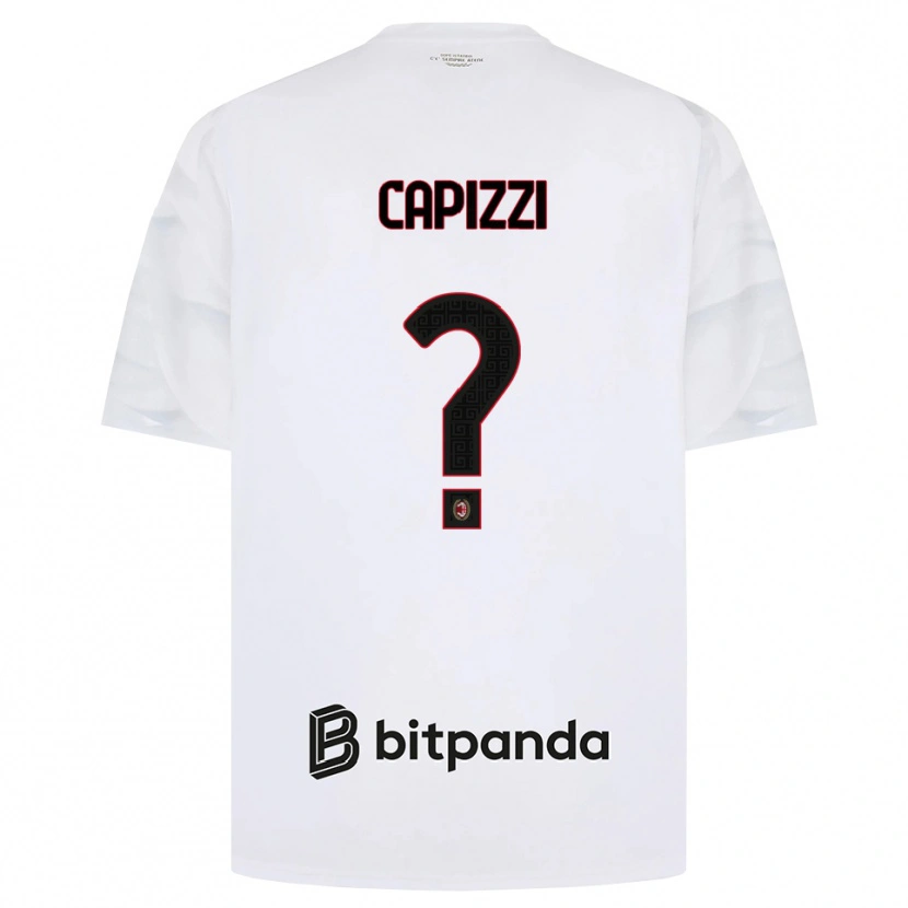 Danxen Kinder Edoardo Capizzi #0 Weiß Rot Schwarz Auswärtstrikot Trikot 2026/27 T-Shirt