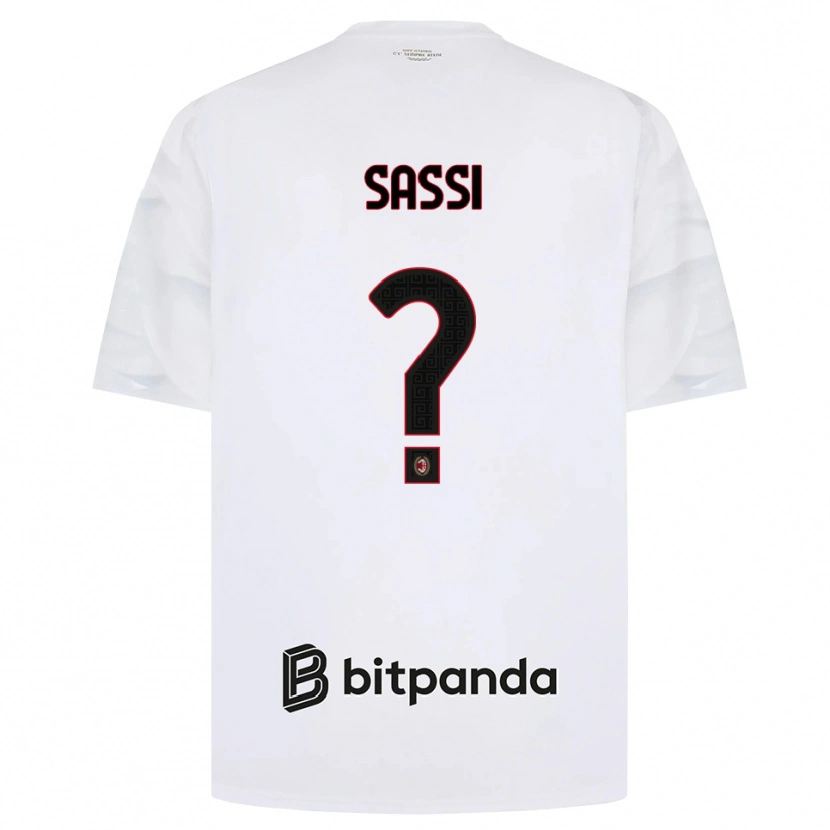 Danxen Kinder Simone Sassi #0 Weiß Rot Schwarz Auswärtstrikot Trikot 2026/27 T-Shirt