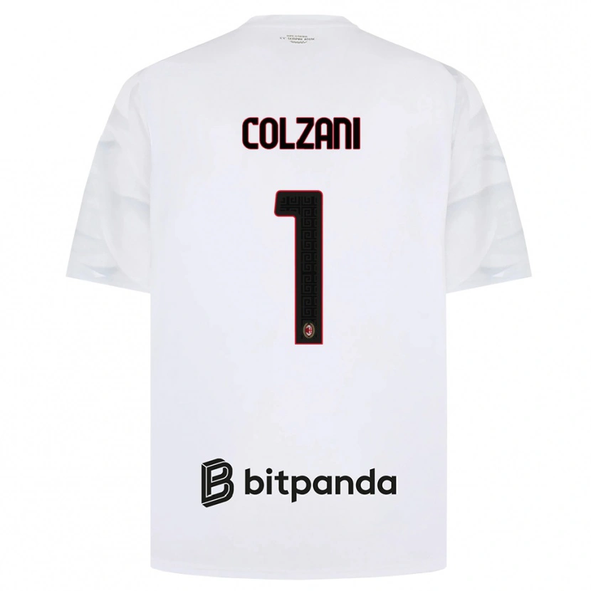 Danxen Kinder Edoardo Colzani #1 Weiß Rot Schwarz Auswärtstrikot Trikot 2026/27 T-Shirt