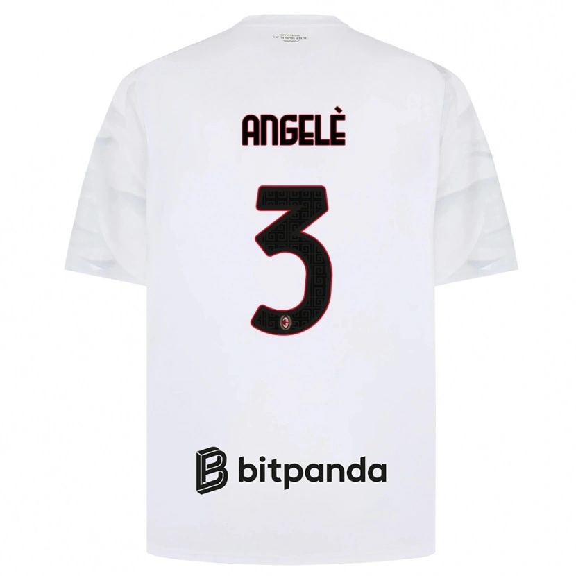 Danxen Kinder Gregorio Angelè #3 Weiß Rot Schwarz Auswärtstrikot Trikot 2026/27 T-Shirt