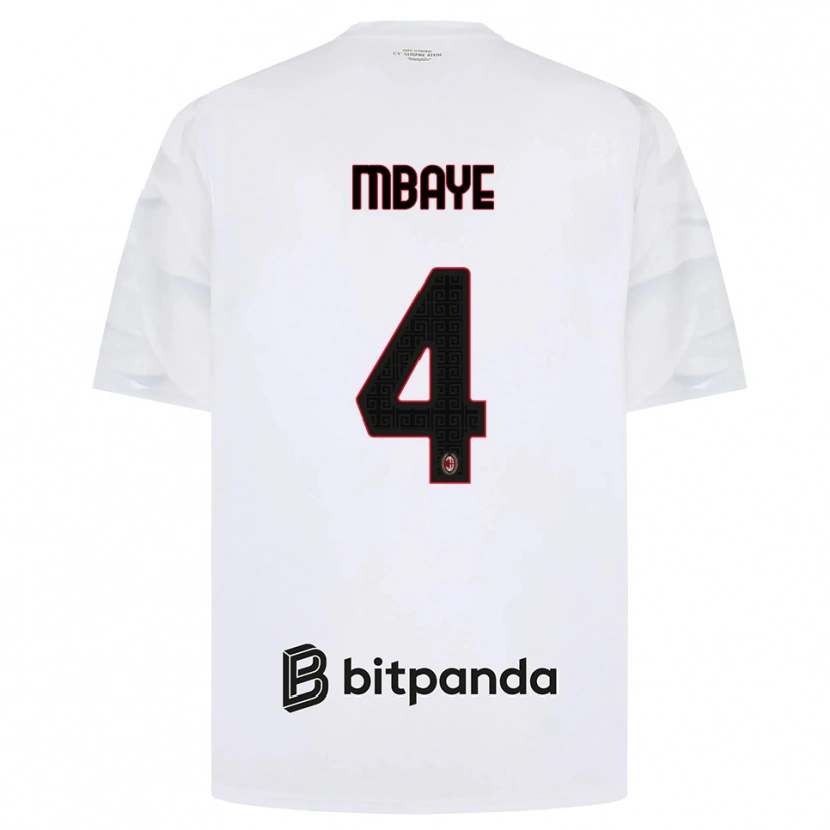 Danxen Kinder Astin Mbaye #4 Weiß Rot Schwarz Auswärtstrikot Trikot 2026/27 T-Shirt