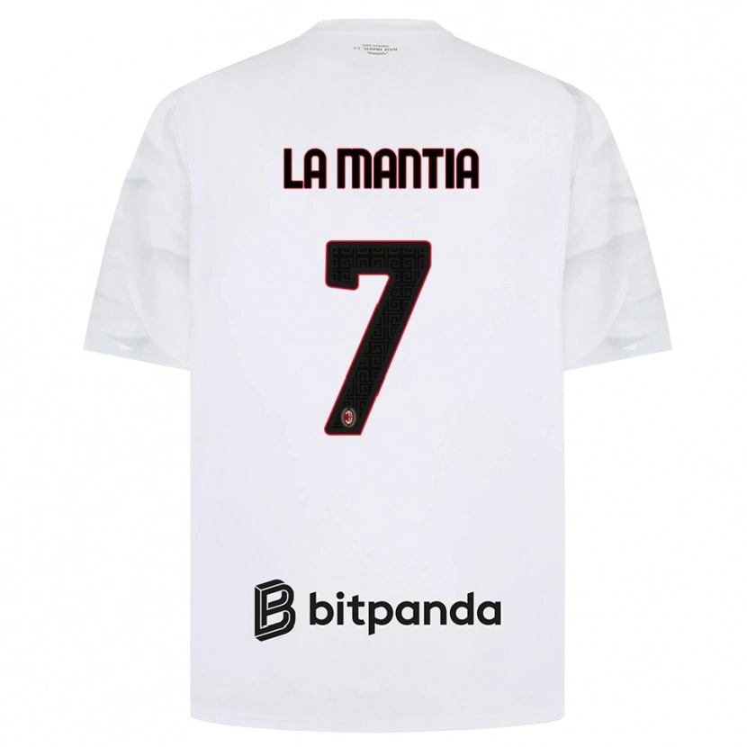 Danxen Kinder Simon La Mantia #7 Weiß Rot Schwarz Auswärtstrikot Trikot 2026/27 T-Shirt