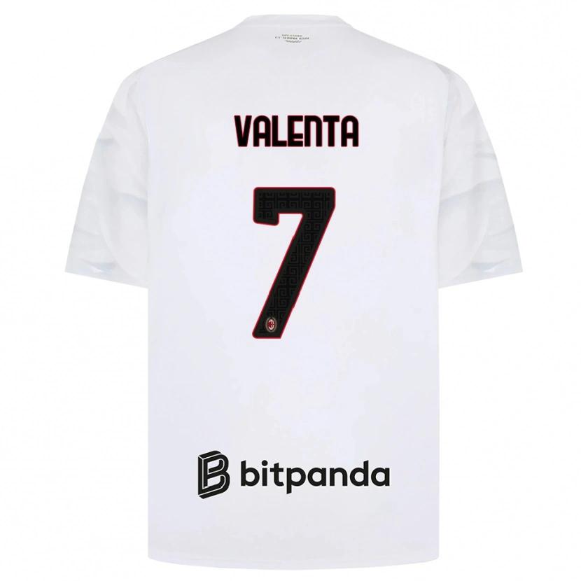 Danxen Kinder Tommaso Valenta #7 Weiß Rot Schwarz Auswärtstrikot Trikot 2026/27 T-Shirt