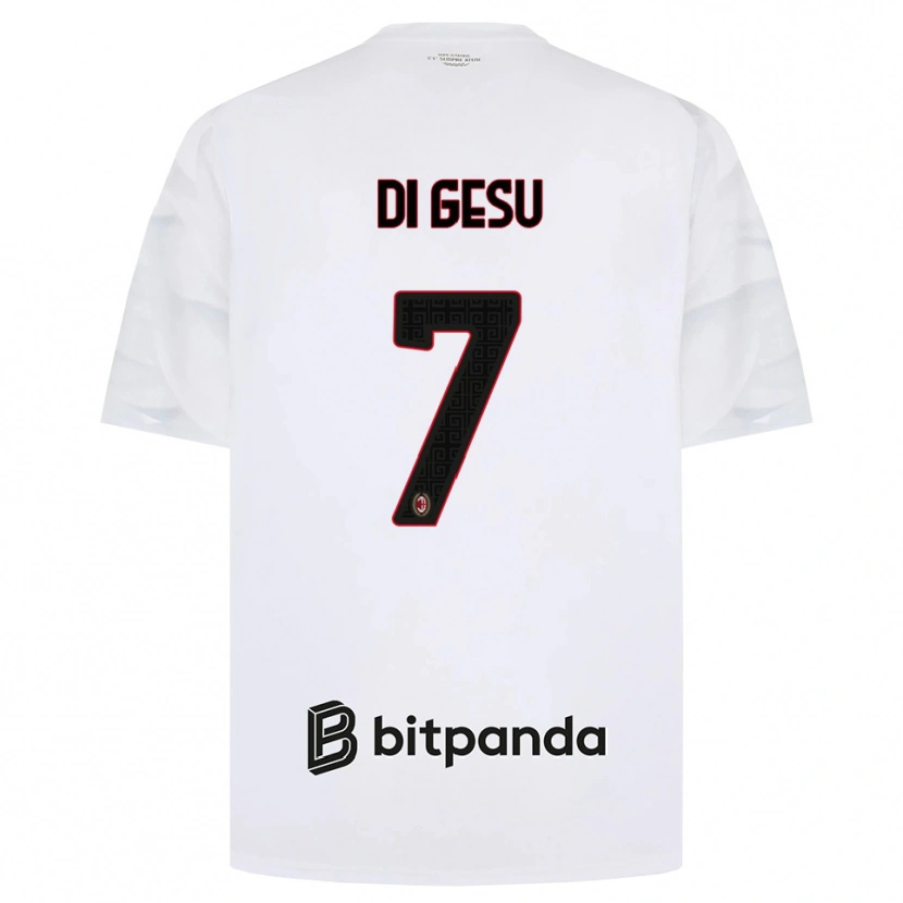 Danxen Kinder Enrico Di Gesu #7 Weiß Rot Schwarz Auswärtstrikot Trikot 2026/27 T-Shirt