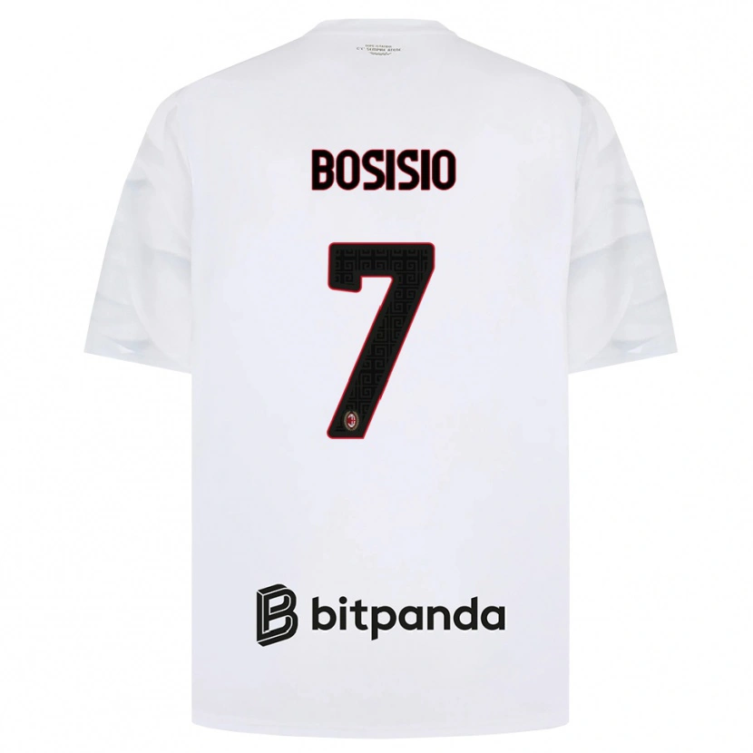 Danxen Kinder Josue Bosisio #7 Weiß Rot Schwarz Auswärtstrikot Trikot 2026/27 T-Shirt