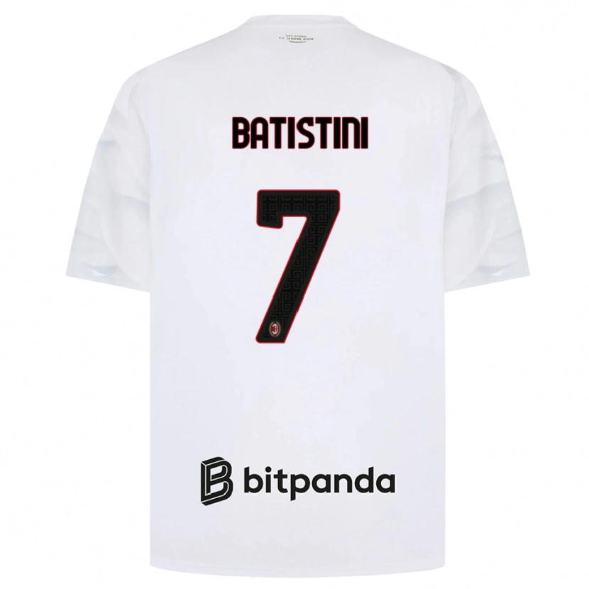 Danxen Kinder Simone Batistini #7 Weiß Rot Schwarz Auswärtstrikot Trikot 2026/27 T-Shirt