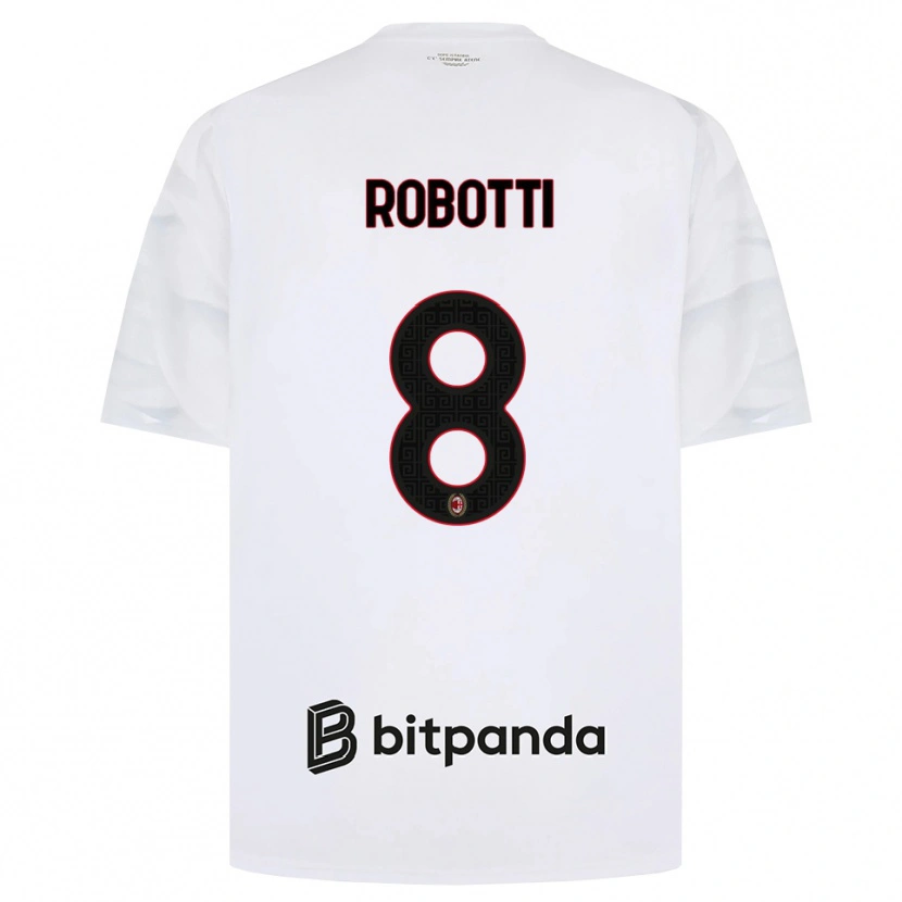 Danxen Kinder Giovanni Robotti #8 Weiß Rot Schwarz Auswärtstrikot Trikot 2026/27 T-Shirt