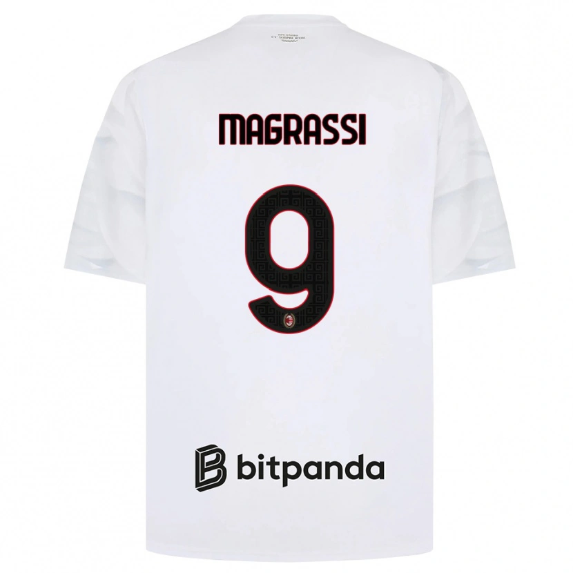 Danxen Kinder Andrea Magrassi #9 Weiß Rot Schwarz Auswärtstrikot Trikot 2026/27 T-Shirt