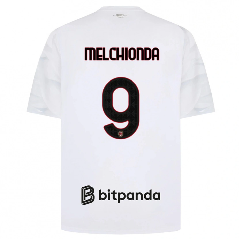 Danxen Kinder Marco Melchionda #9 Weiß Rot Schwarz Auswärtstrikot Trikot 2026/27 T-Shirt