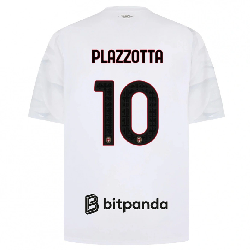 Danxen Kinder Filippo Plazzotta #10 Weiß Rot Schwarz Auswärtstrikot Trikot 2026/27 T-Shirt