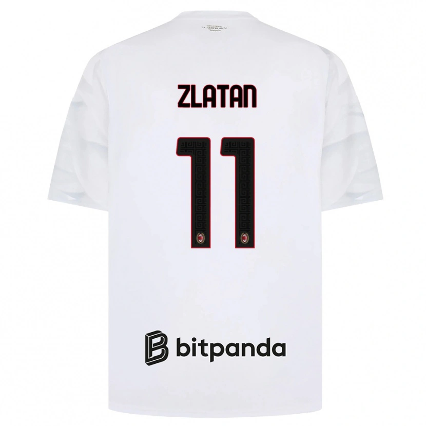 Danxen Kinder Zlatan Ibrahimovic #11 Weiß Rot Schwarz Auswärtstrikot Trikot 2026/27 T-Shirt