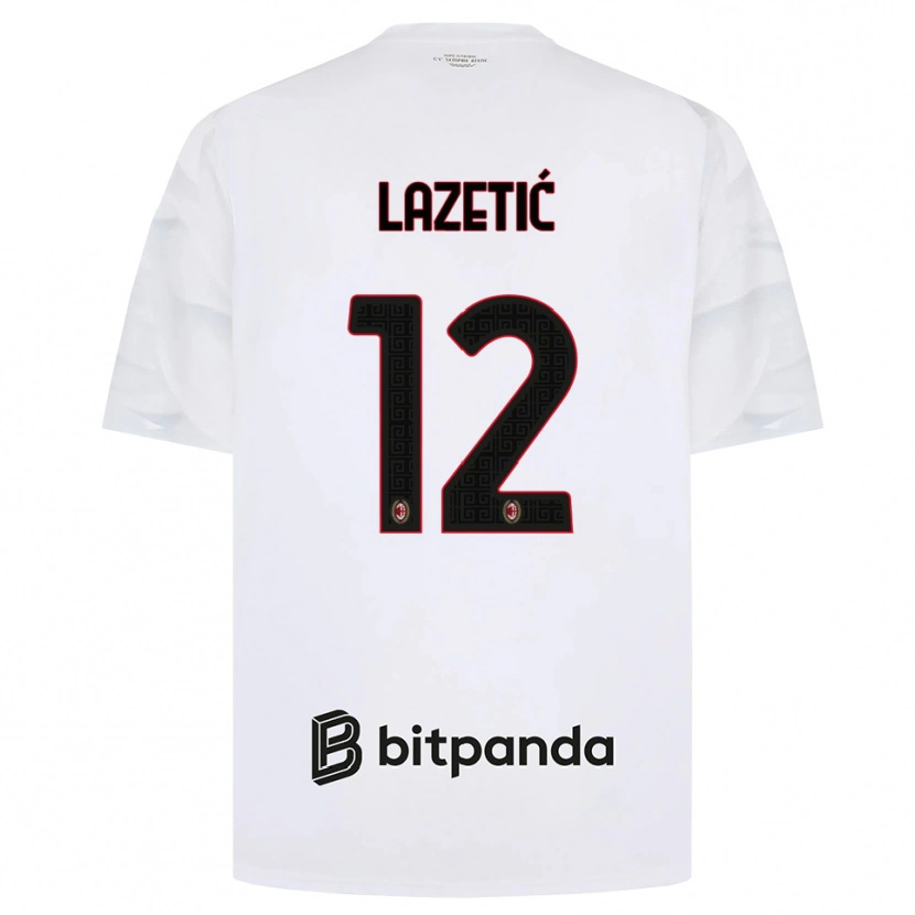 Danxen Kinder Marko Lazetic #12 Weiß Rot Schwarz Auswärtstrikot Trikot 2026/27 T-Shirt