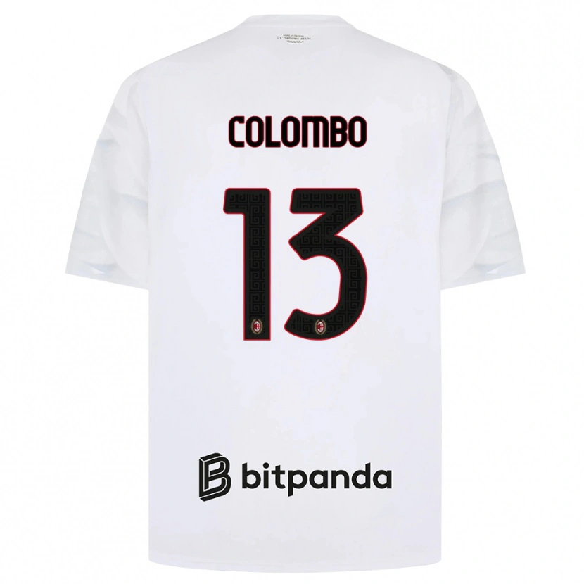 Danxen Kinder Federico Colombo #13 Weiß Rot Schwarz Auswärtstrikot Trikot 2026/27 T-Shirt