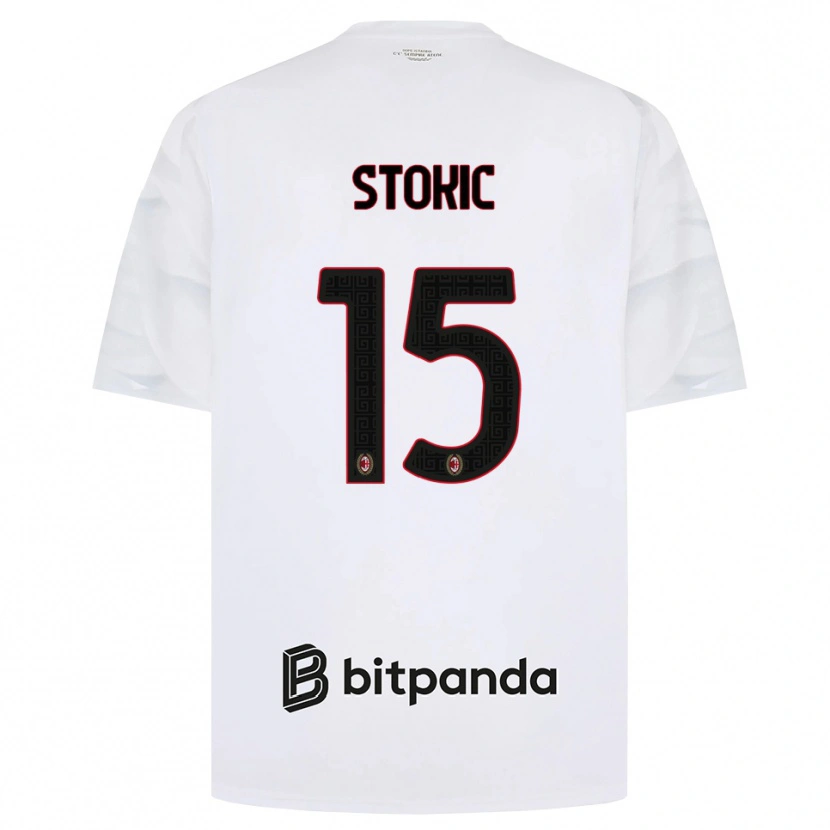 Danxen Kinder Sara Stokić #15 Weiß Rot Schwarz Auswärtstrikot Trikot 2026/27 T-Shirt