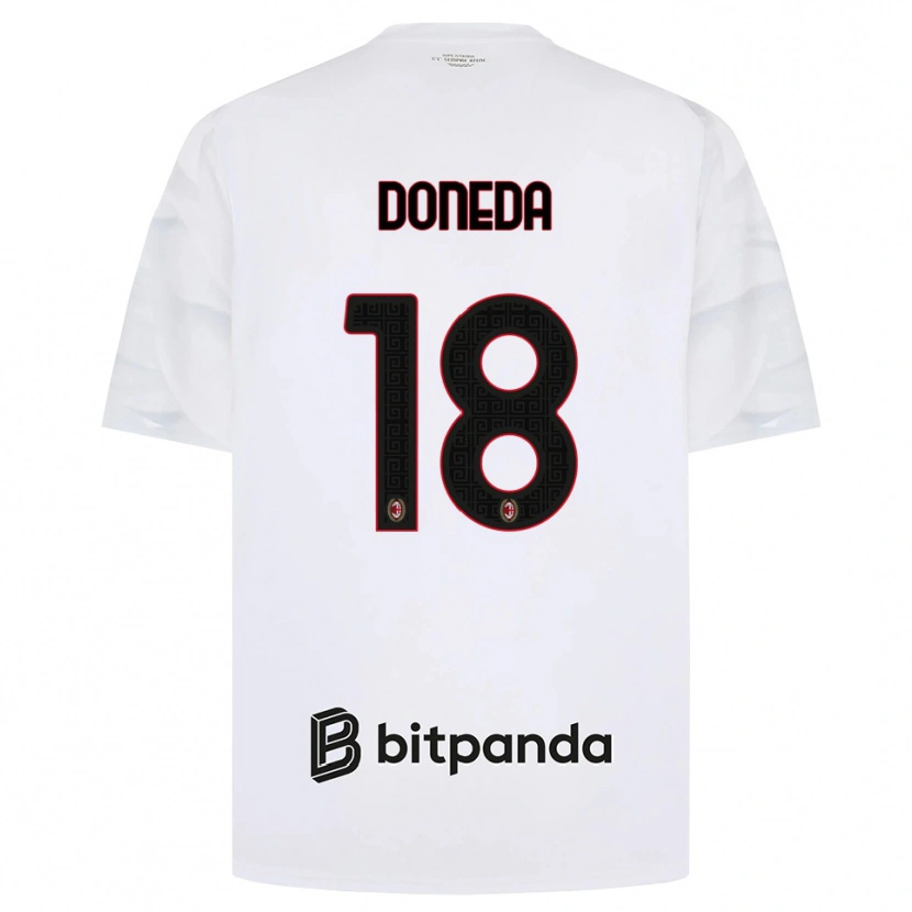 Danxen Kinder Paolo Doneda #18 Weiß Rot Schwarz Auswärtstrikot Trikot 2026/27 T-Shirt