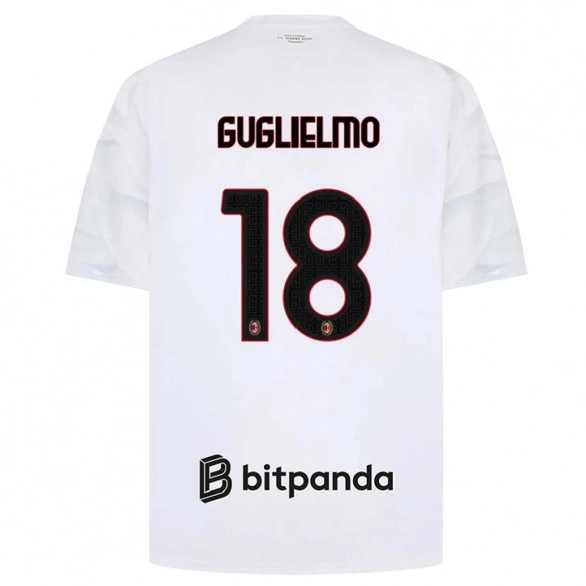 Danxen Kinder Tommaso Guglielmo #18 Weiß Rot Schwarz Auswärtstrikot Trikot 2026/27 T-Shirt
