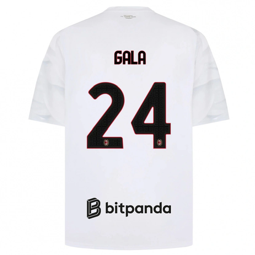 Danxen Kinder Antonio Gala #24 Weiß Rot Schwarz Auswärtstrikot Trikot 2026/27 T-Shirt