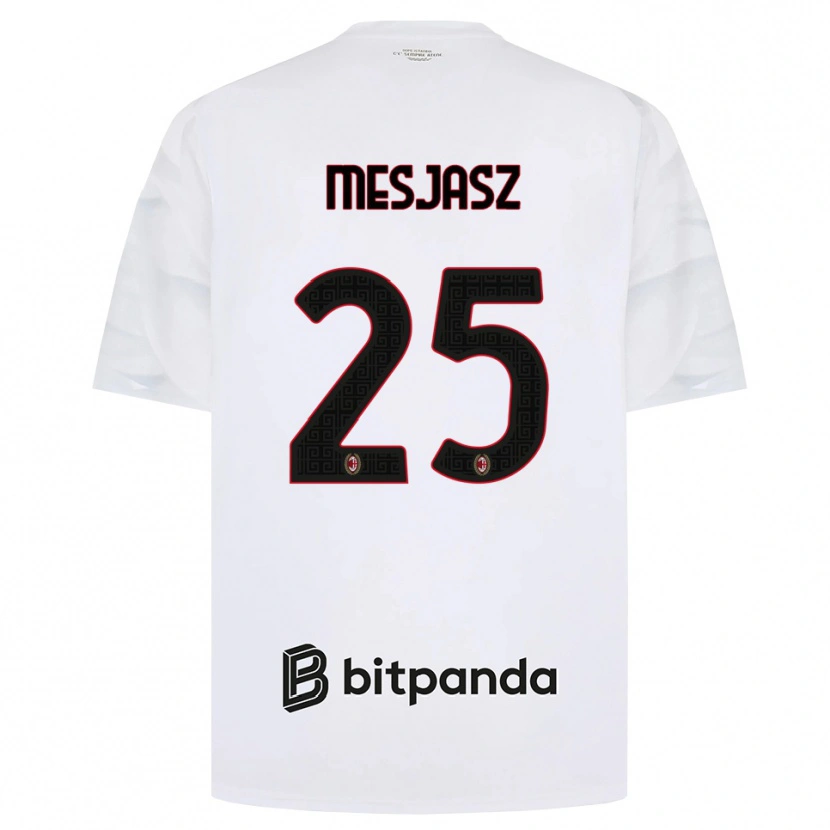 Danxen Kinder Malgorzata Mesjasz #25 Weiß Rot Schwarz Auswärtstrikot Trikot 2026/27 T-Shirt