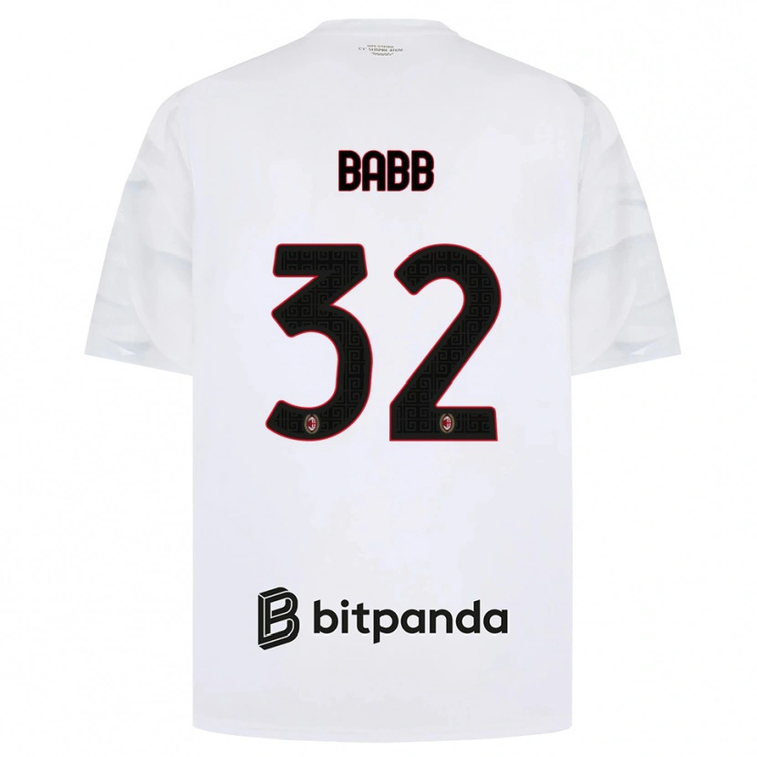 Danxen Kinder Selena Delia Babb #32 Weiß Rot Schwarz Auswärtstrikot Trikot 2026/27 T-Shirt