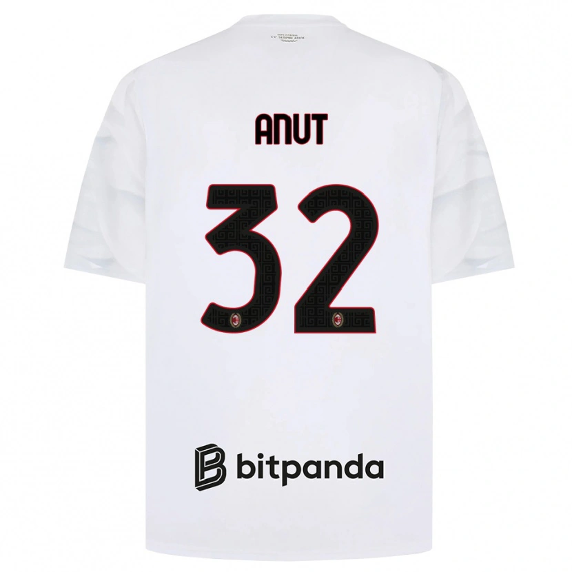 Danxen Kinder Niccolo Anut #32 Weiß Rot Schwarz Auswärtstrikot Trikot 2026/27 T-Shirt