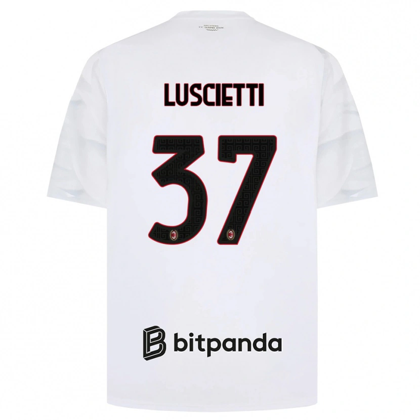 Danxen Kinder Abebe Luscietti #37 Weiß Rot Schwarz Auswärtstrikot Trikot 2026/27 T-Shirt